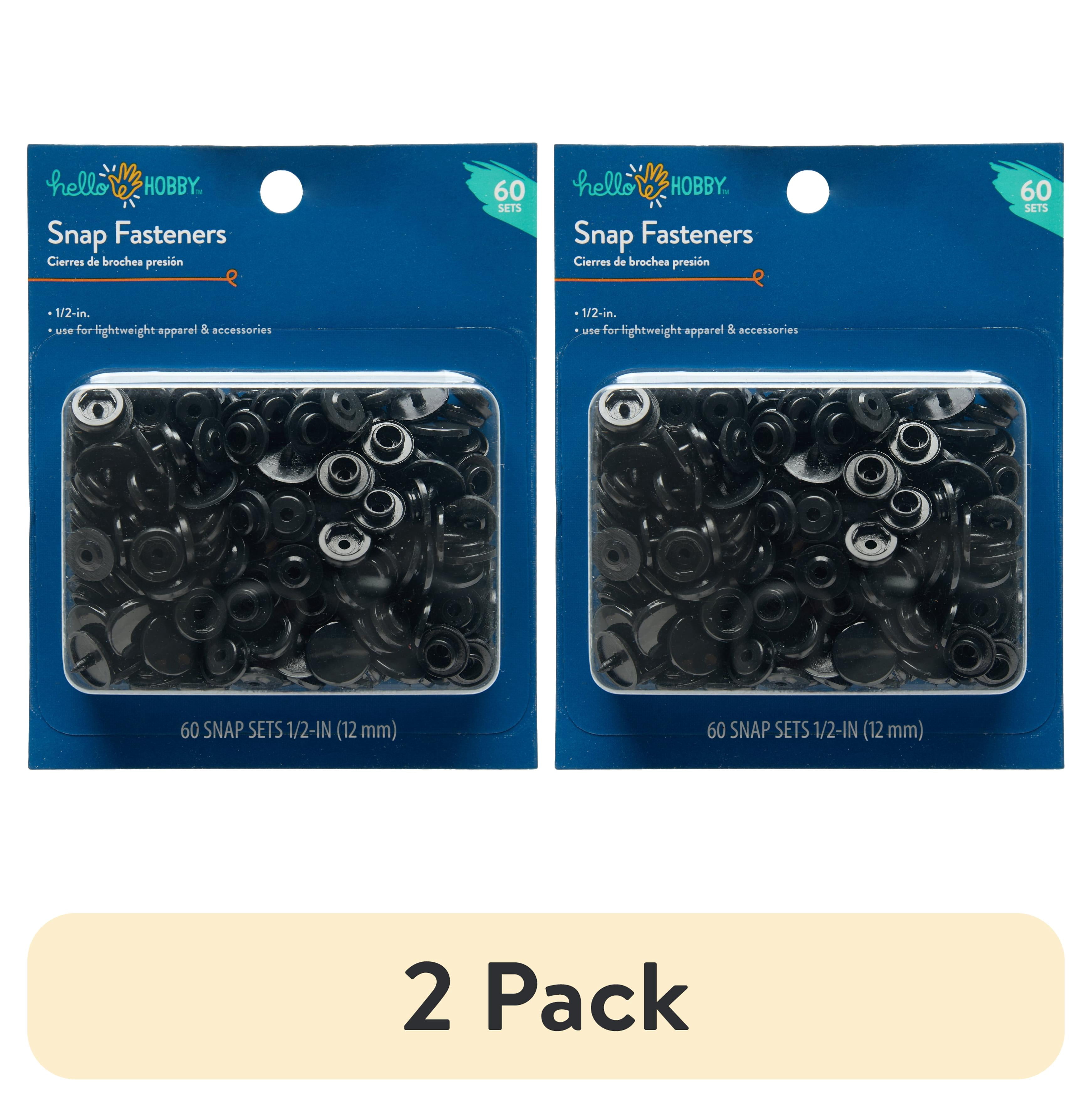 (2 pack) Hello Hobby Snap Fastnrs Blk