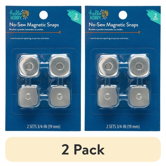 (2 pack) Hello Hobby Snap Magnet 3/4"