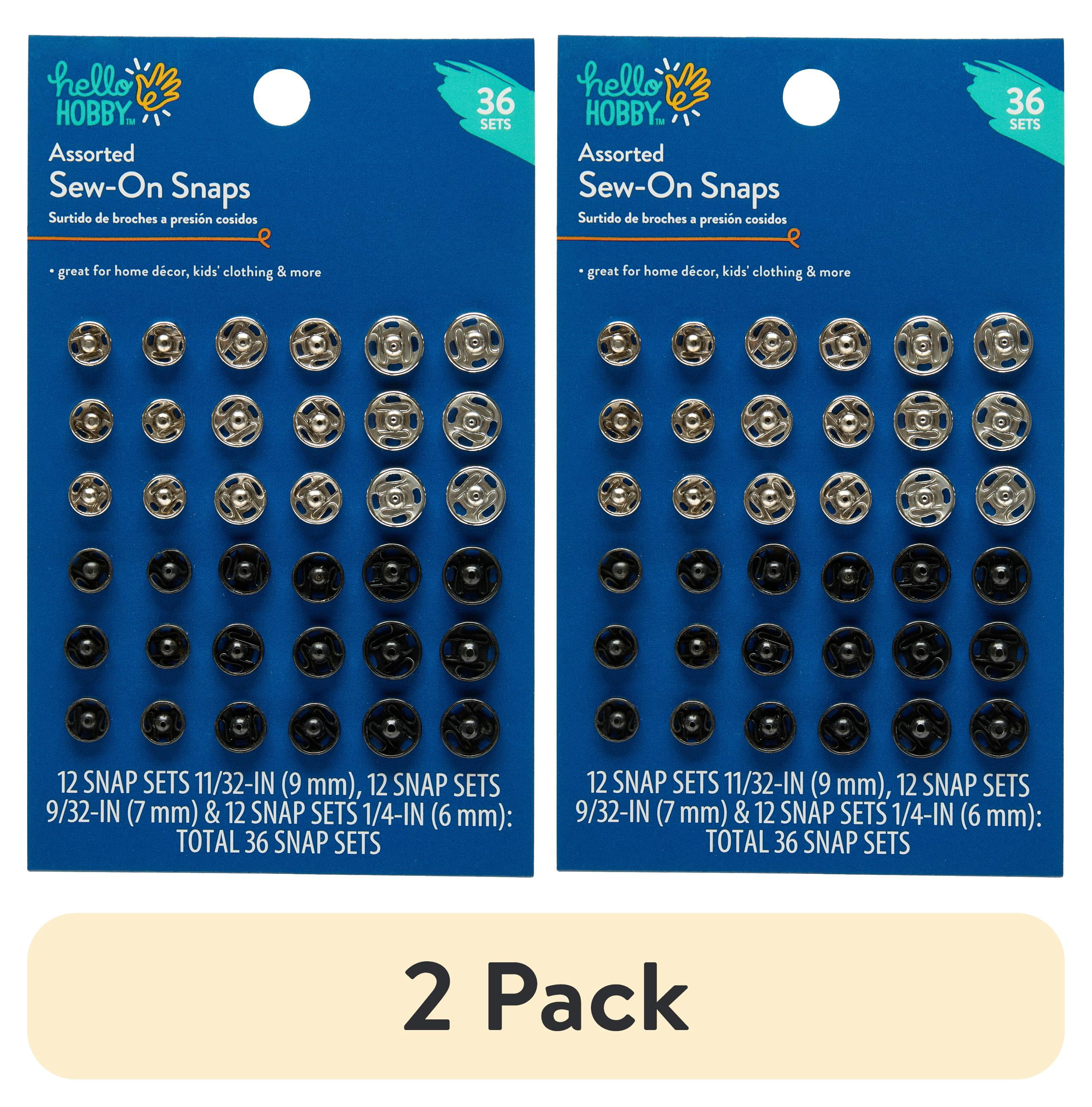(2 pack) Hello Hobby Snap Sew-on Asst