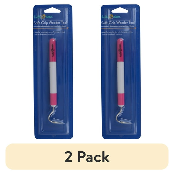 (2 pack) Hello Hobby Soft Handle Craft Weeder Tool - Pink
