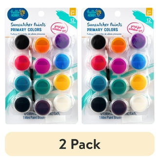 MILAN® Caja 12 Tarros 40 Ml Pintura Témpera Colores Surtidos Con Pincel