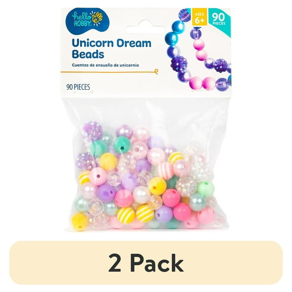 (2 pack) Hello Hobby Unicorn Dream Beads, Boys and Girls, Child, Ages 6+