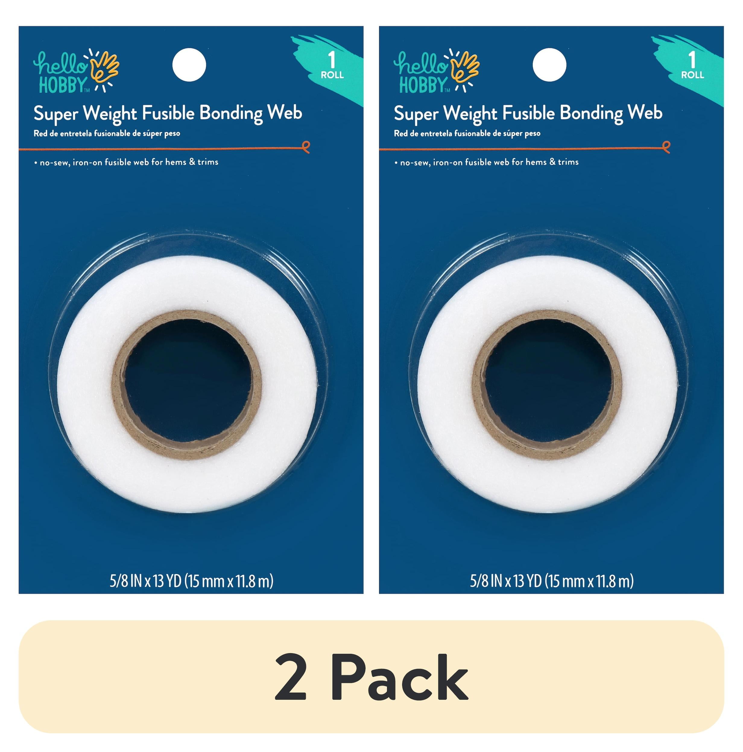 (2 pack) Hello Hobby White Super Weight Iron-on Sewing Fusing Web, 13 Yards