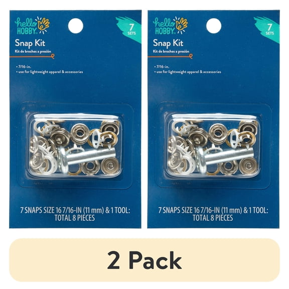 (2 pack) Hello Hobby Wht Snap Fastnrs