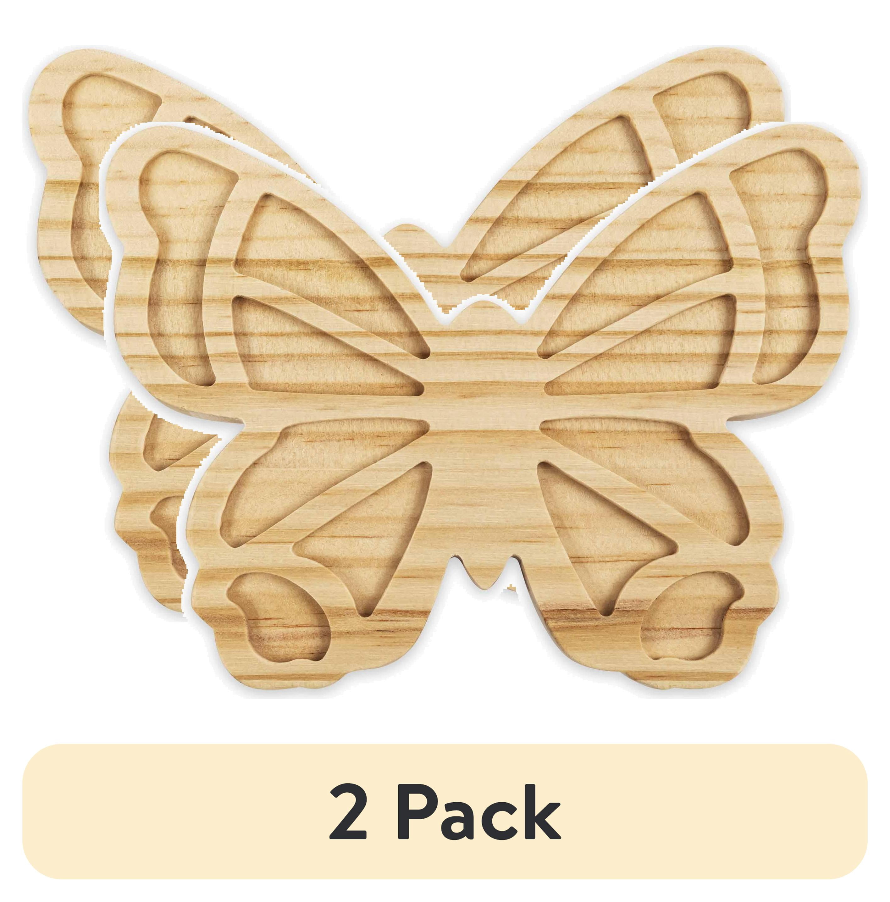 (2 pack) Hello Hobby Wooden Butterfly Craft Project