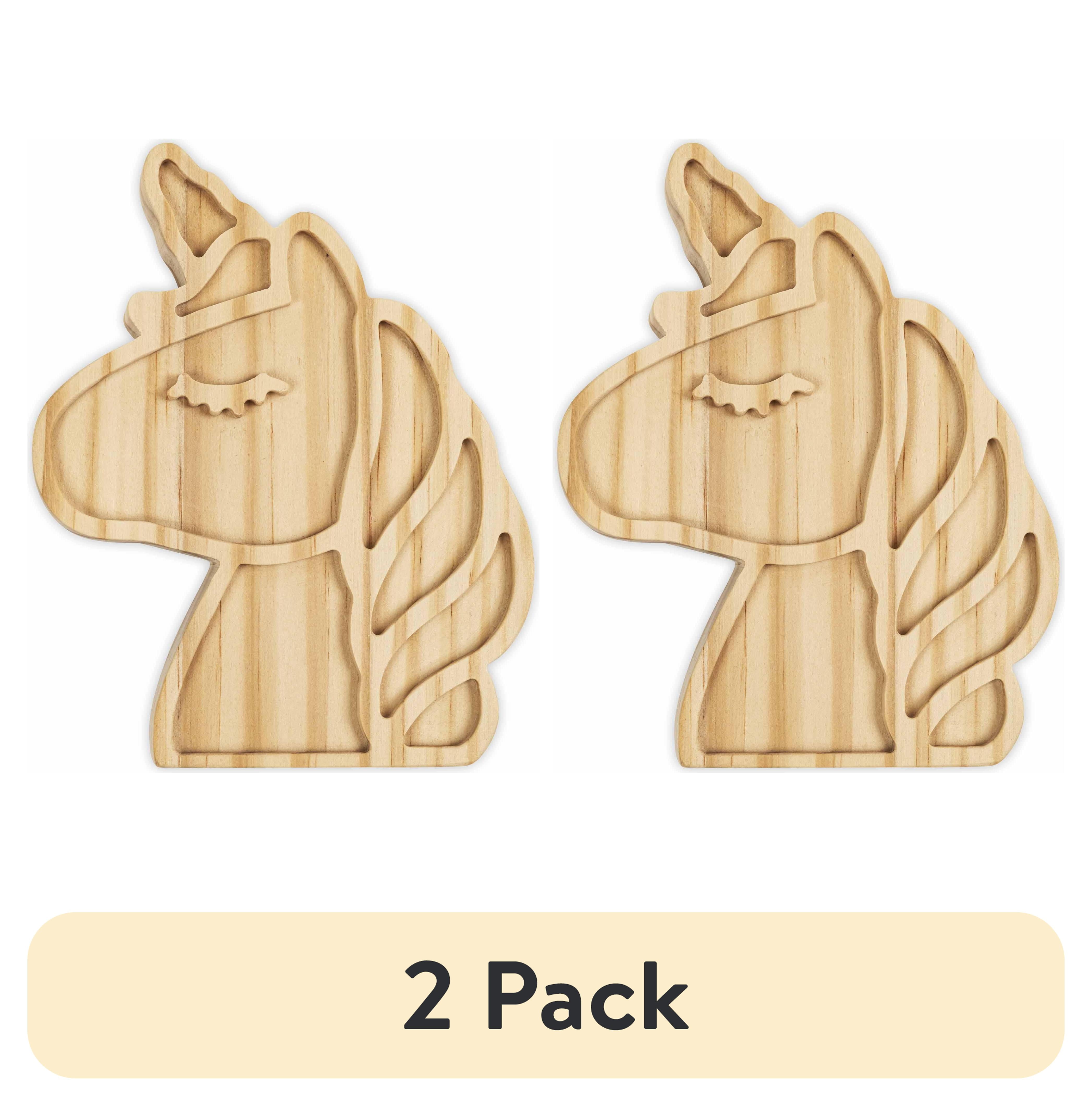 (2 pack) Hello Hobby Wooden Unicorn Craft Project