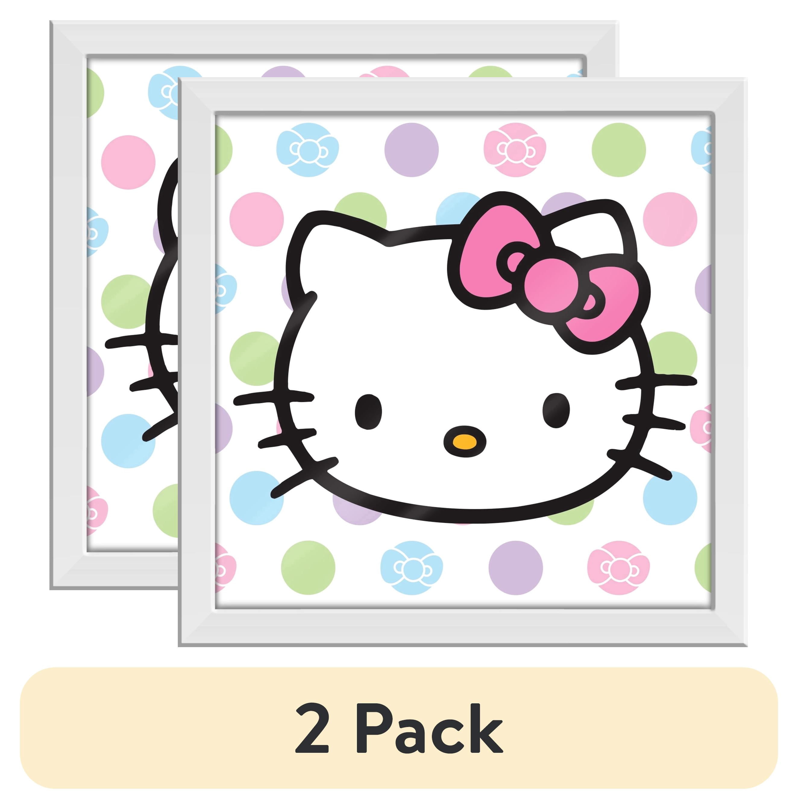 2 pack) Silver Buffalo Hello Kitty Pose Name Multi Dots Gel Coat 6