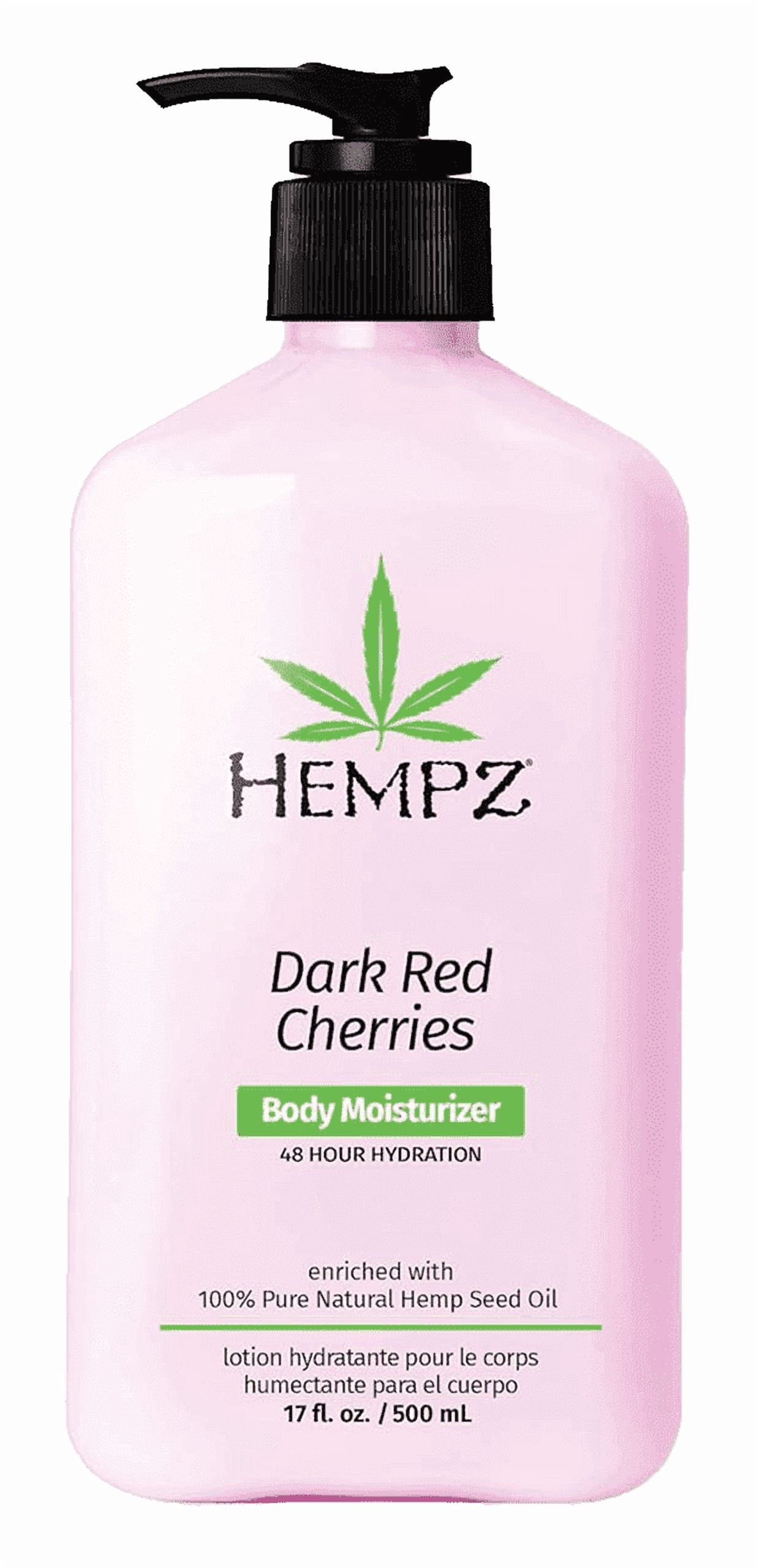 (2 pack) Hempz Dark Red Cherries Herbal Body Moisturizer Lotion, 17 fl oz