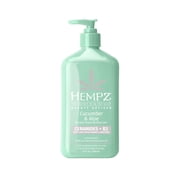 (2 pack) Hempz Beauty Actives Cucumber & Aloe Moisturizing Body Lotion with Firming & Smoothing Ceramides + B3 for Dry Skin, 17 fl oz