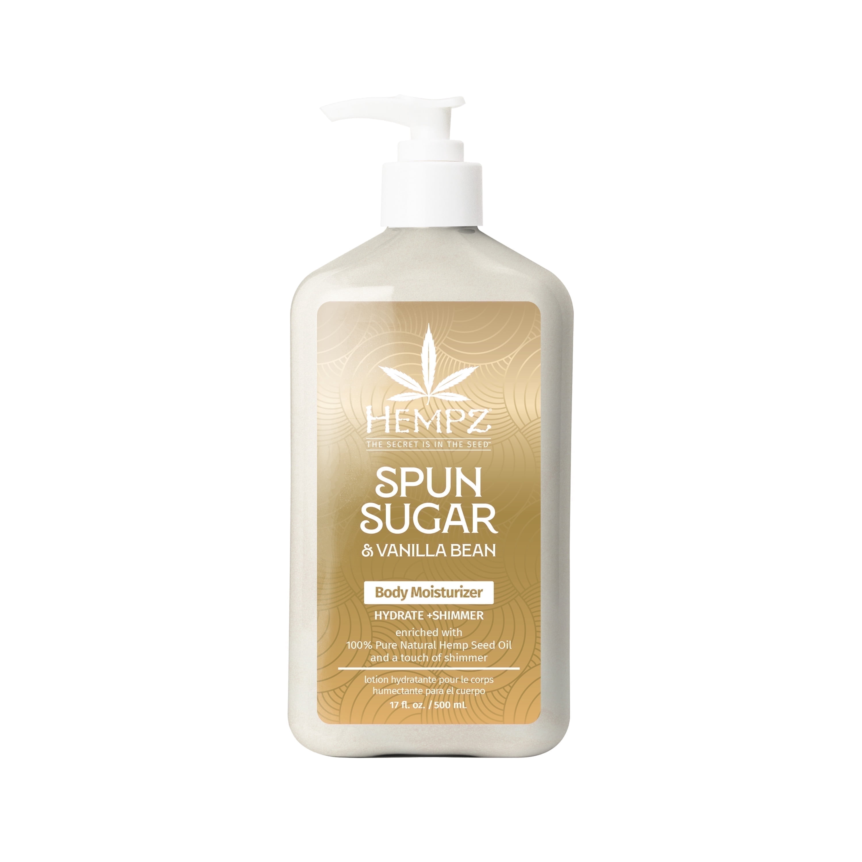 (2 pack) Hempz Spun Sugar & Vanilla Bean Shimmer Body Moisturizing Lotion, 17 fl oz