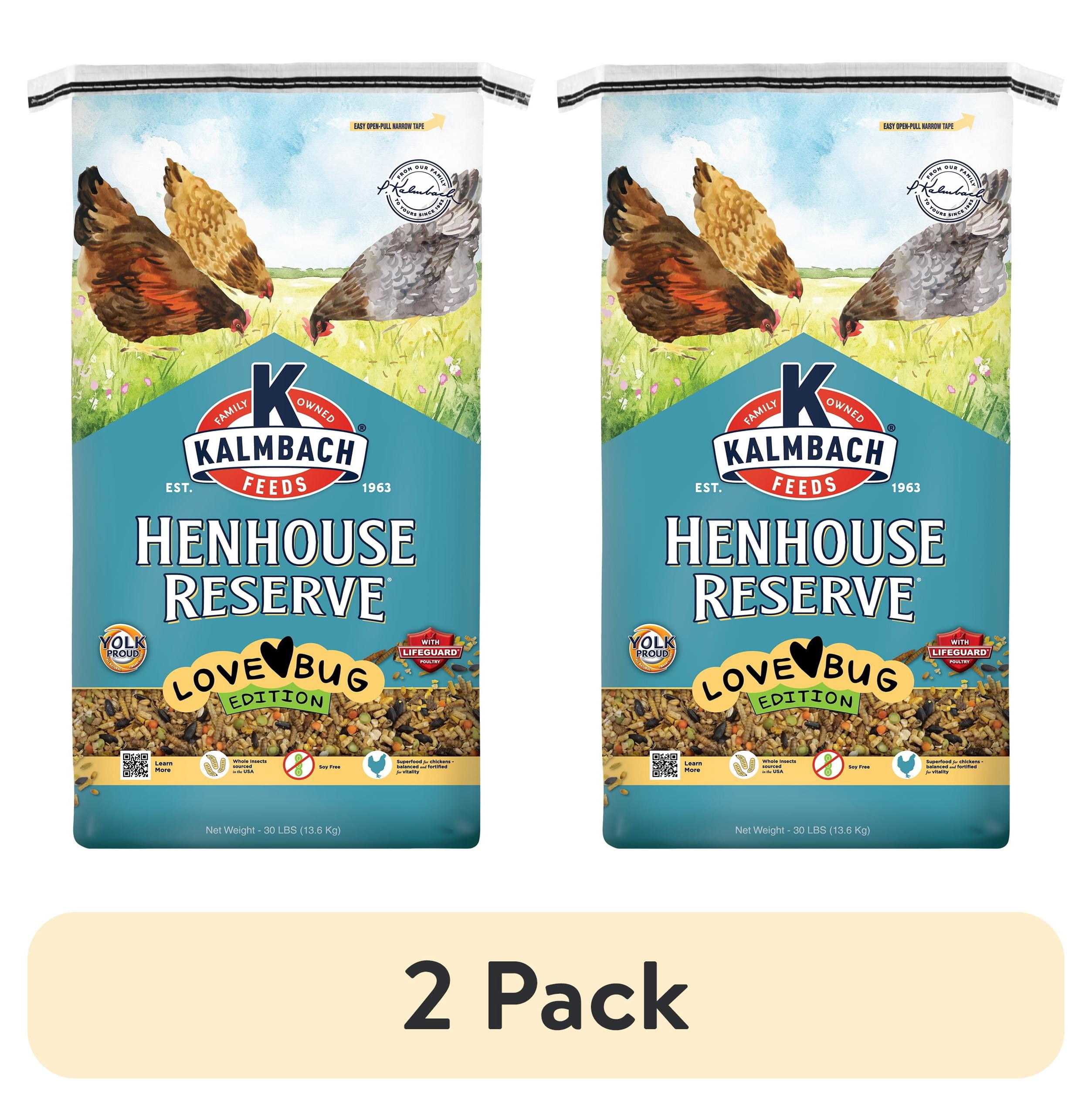 (2 pack) Henhouse Reserve Lovebug Soy Free for Laying Hens and Poultry, 30 lb bag