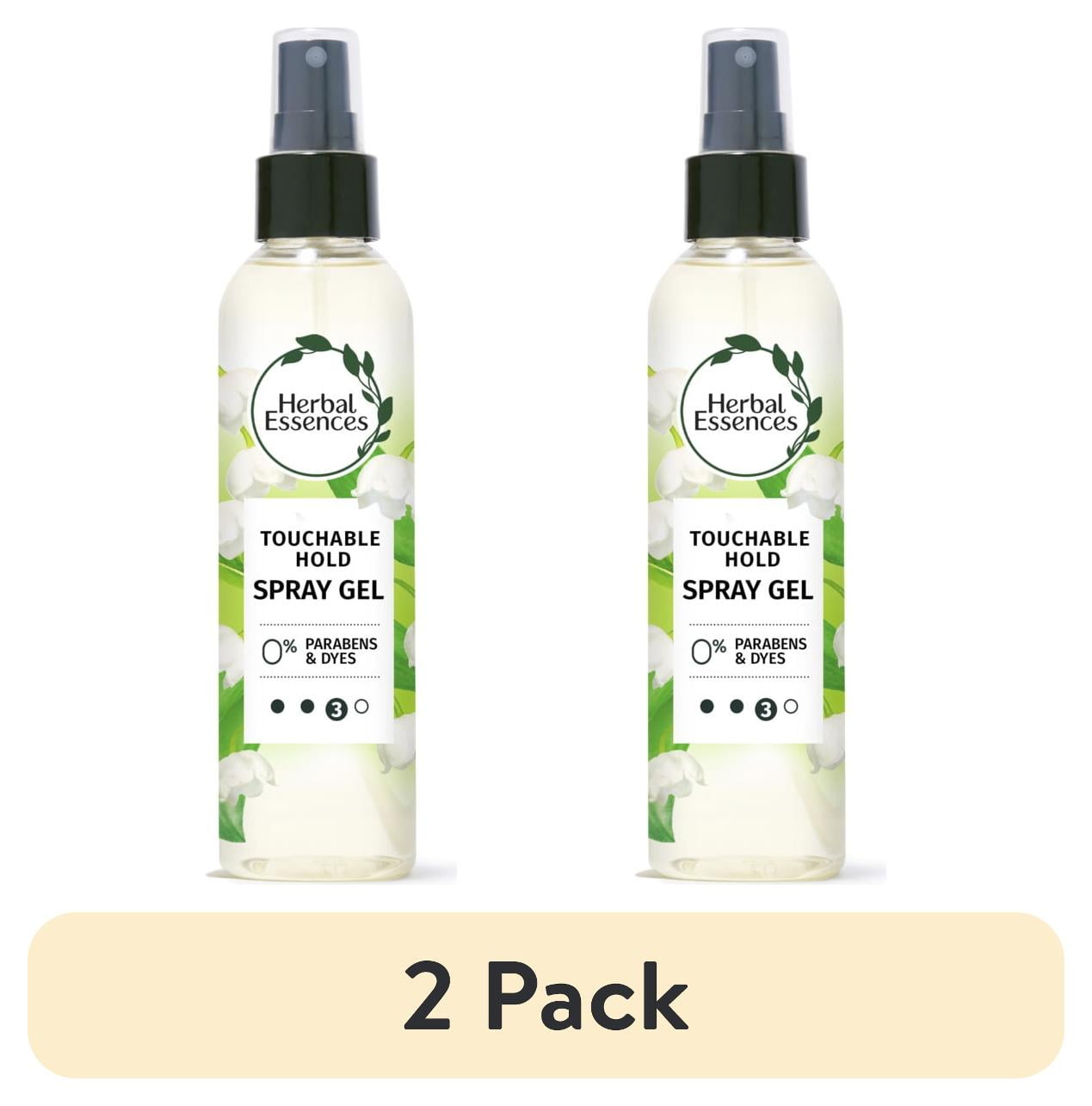 2 pack) Herbal Essences Touchable Spray Hair Gel for Frizz