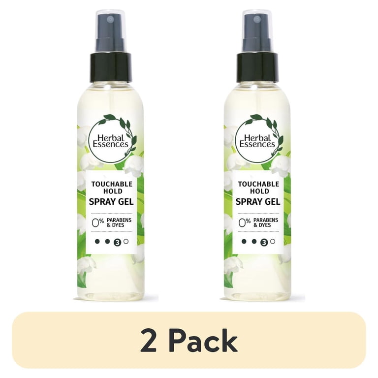 2 pack) Herbal Essences Touchable Spray Hair Gel for Frizz Control