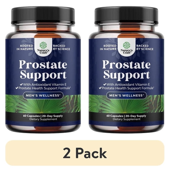 (2 pack) Herbal Prostate Health Supplements for Men - Advanced Prostate Supplements for Men with Beta Sitosterol Selenium Pygeum and Saw Palmetto for Men Prostate Support and Frequent Urination - 60 Capsules