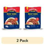 (2 pack) Hereford Beef Ribs with BBQ Sauce 6 oz Pouch
