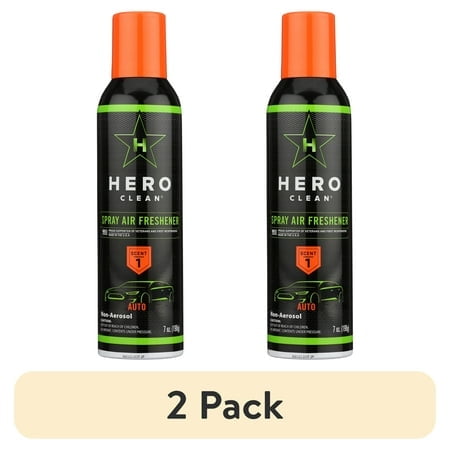(2 pack) Hero Clean Odor Eliminating Air Freshener Spray, Scent 1, 7-Ounce