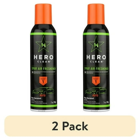 (2 pack) Hero Clean Odor Eliminating Air Freshener Spray, Scent 1, 7-Ounce