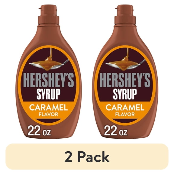 (2 pack) Hershey's Caramel Flavored Syrup, Bottle 22 oz