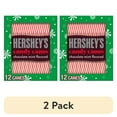 thumbnail image 1 of (2 pack) Hershey's Chocolate Mint Flavored Christmas Candy Canes, Box 5.28 oz, 12 Pieces, 1 of 10