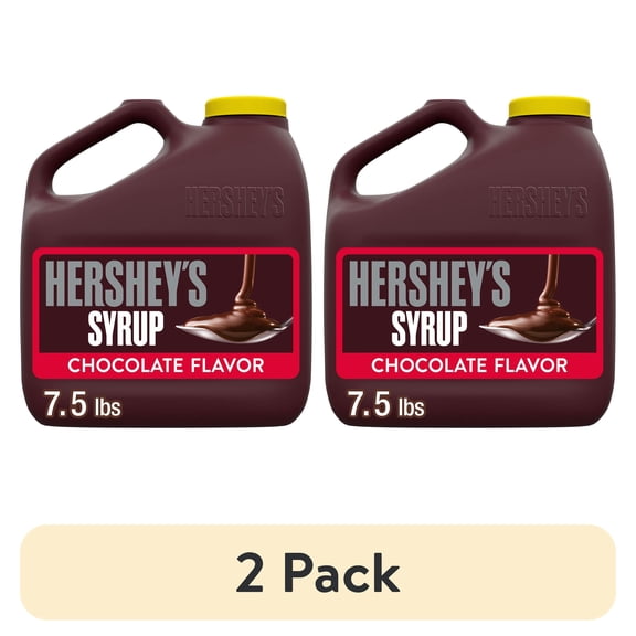 (2 pack) Hershey's Chocolate Flavored Syrup, Bulk Jug 7 lb 8 oz