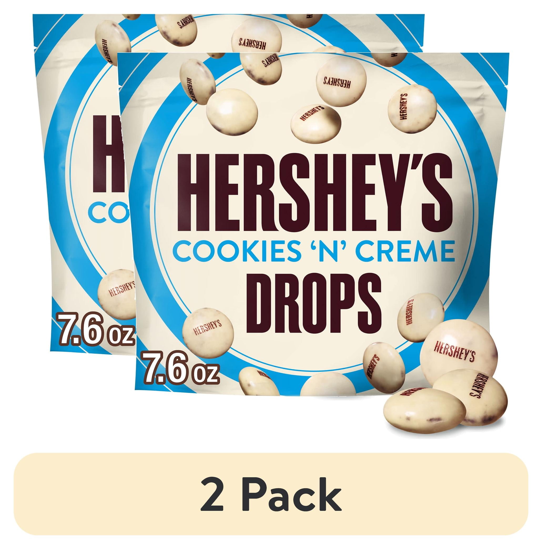 (2 pack) Hershey's Drops Cookies 'n' Creme Candy, Bag 7.6 oz