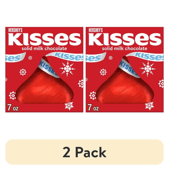 Solid Candy (2 pack) Hershey's Kisses Solid Milk Chocolate Christmas Candy Stocking ...