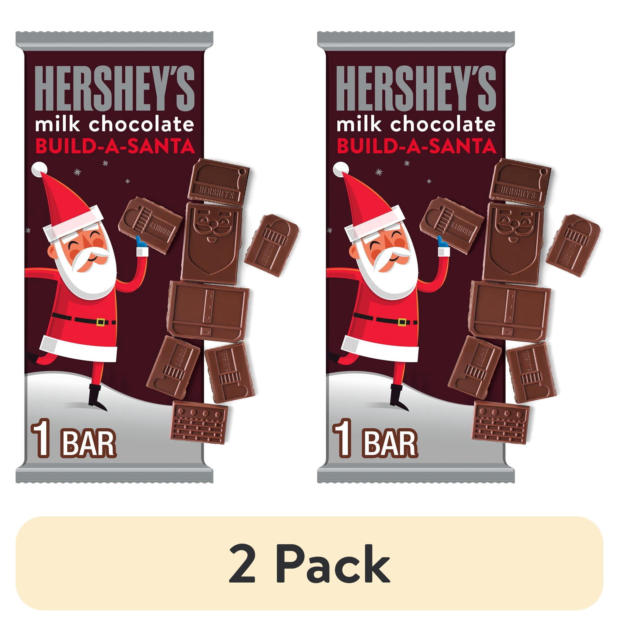 (2 pack) HERSHEY'S Build-a-Santa Milk Chocolate, Christmas Candy Bar, 4 ...