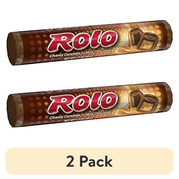 (2 pack) Hershey's Rolo  Chewy Caramels in Milk Chocolate 1.7 oz (Pack of 6)