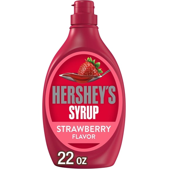 (2 pack) Hershey's Strawberry Flavored Syrup, Bottle 22 oz