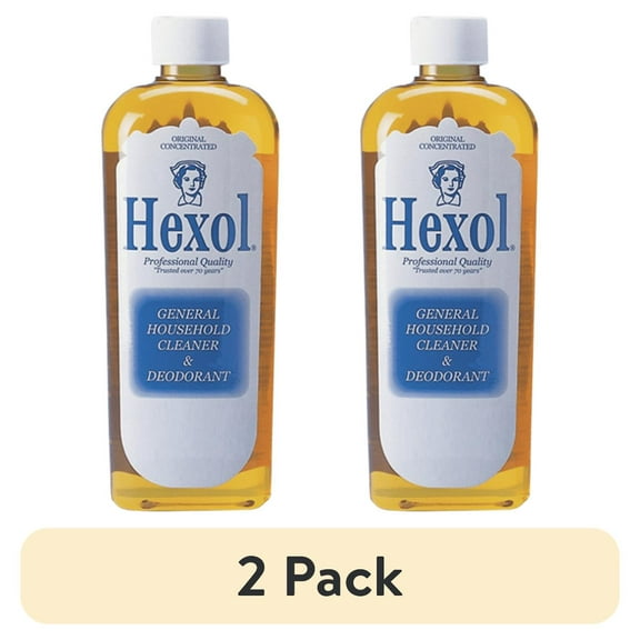 (2 pack) Hexol Concentrated Multi Surface Household Cleaner & Deodorant, Pine Scent, 16 fl. oz.