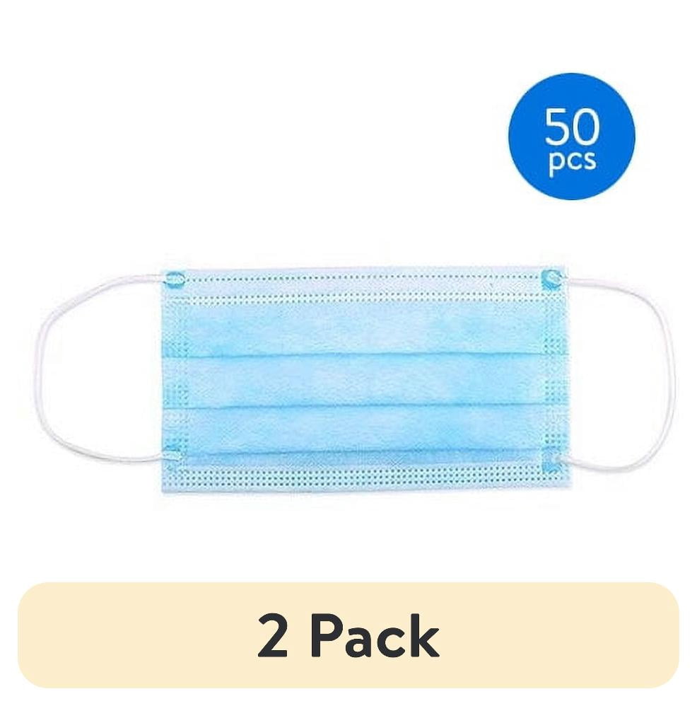 (2 pack) Heypex Global Earloop Disposable Face Masks, 50ct.