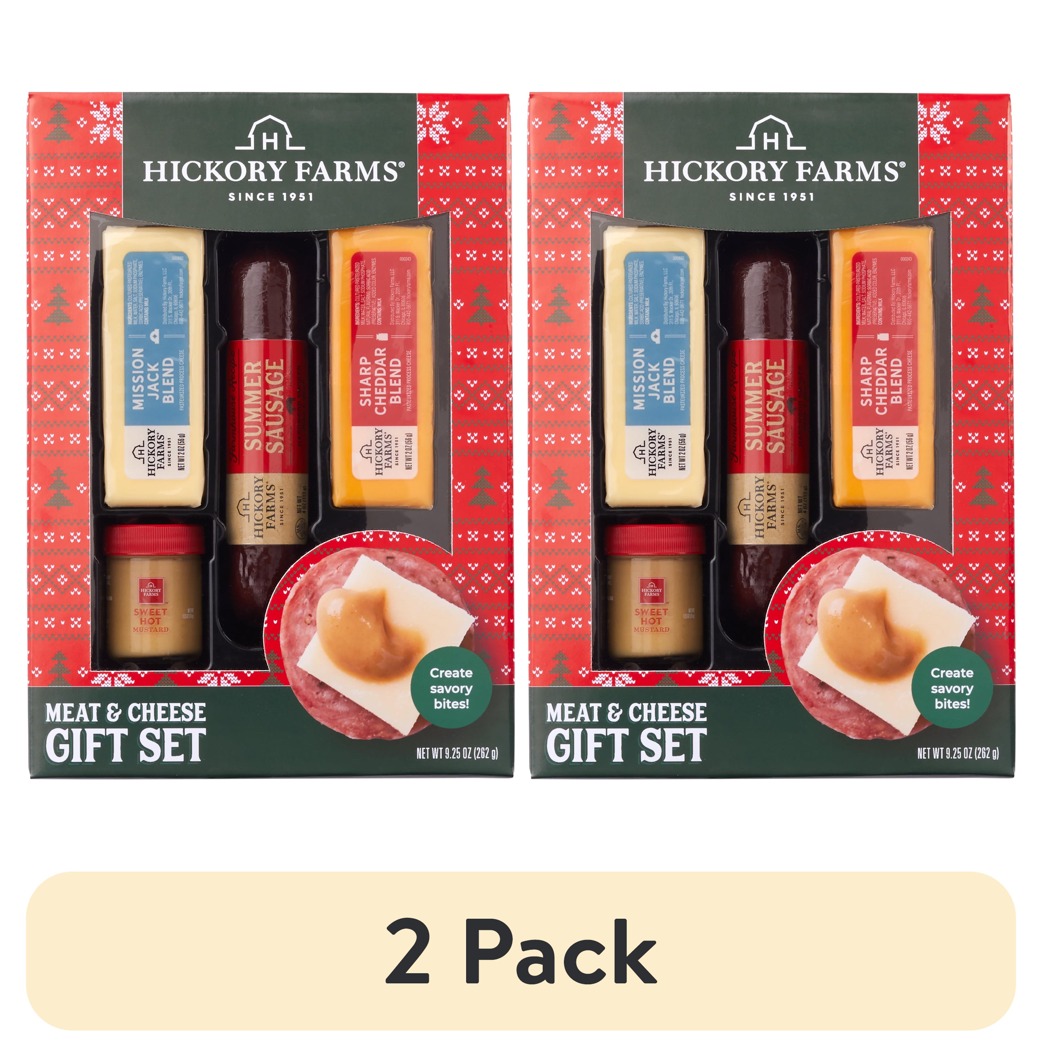 (2 pack) Hickory Farms $9.97 Meat & Cheese Gift Box Gourmet Charcuterie Set