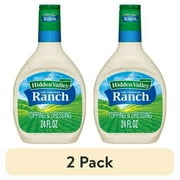 (2 pack) Hidden Valley Original Ranch Salad Dressing and Topping, 24 Ounce Bottle