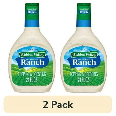 (2 pack) Hidden Valley Original Ranch Salad Dressing and Topping, 24 Ounce Bottle
