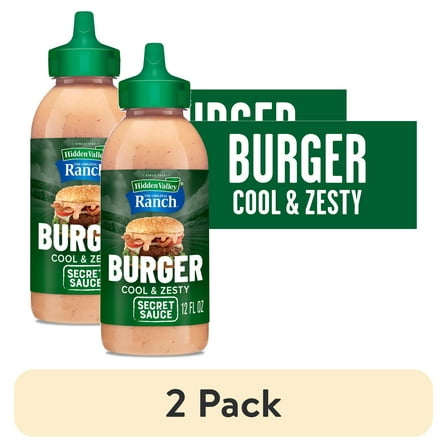 (2 pack) Hidden Valley The Original Ranch Burger Secret Sauce, 12 fl oz Squeezable Bottle