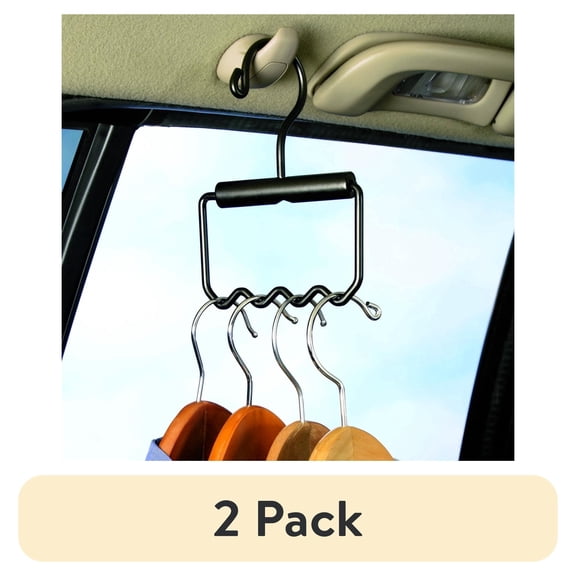 (2 pack) High Road Car Hanger for Clothes - Solid Metal Hanger for Cars, SUVs and Trucks for Shirts and Dry Cleaning