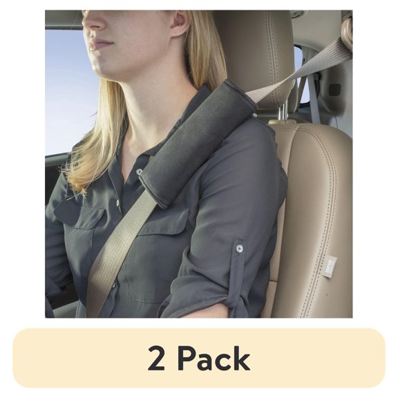 (2 pack) High Road Memory Foam Seat Belt Pad - Soft Microsuede Covered Shoulder Pad for Driving Comfort
