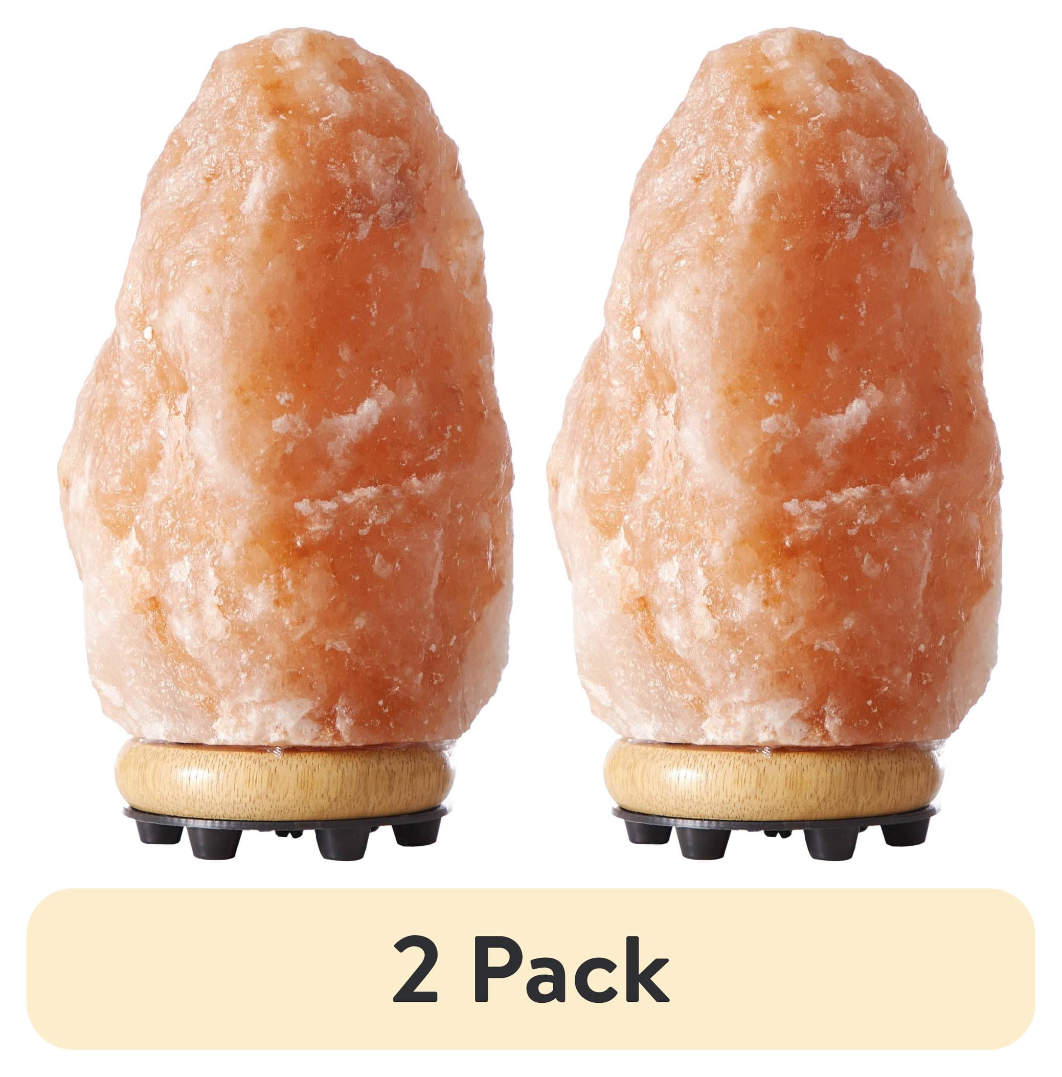 (2 pack) Himalayan Shop Natural Pink Real Rock Salt Lamp, Small, 4-5.5 lbs