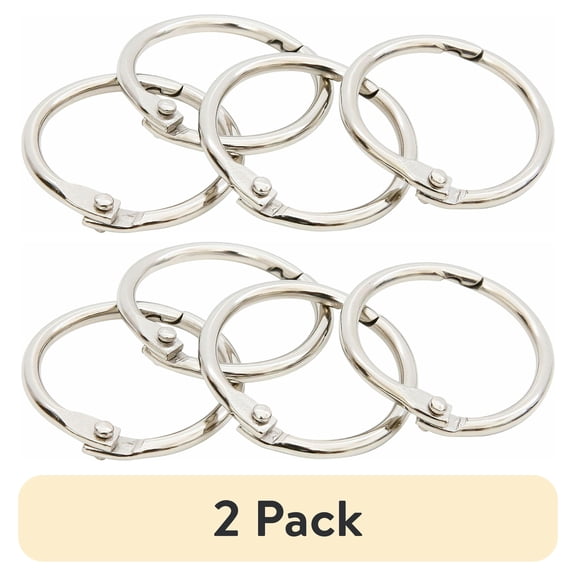 (2 pack) Book Rings 1" 4-Count Package