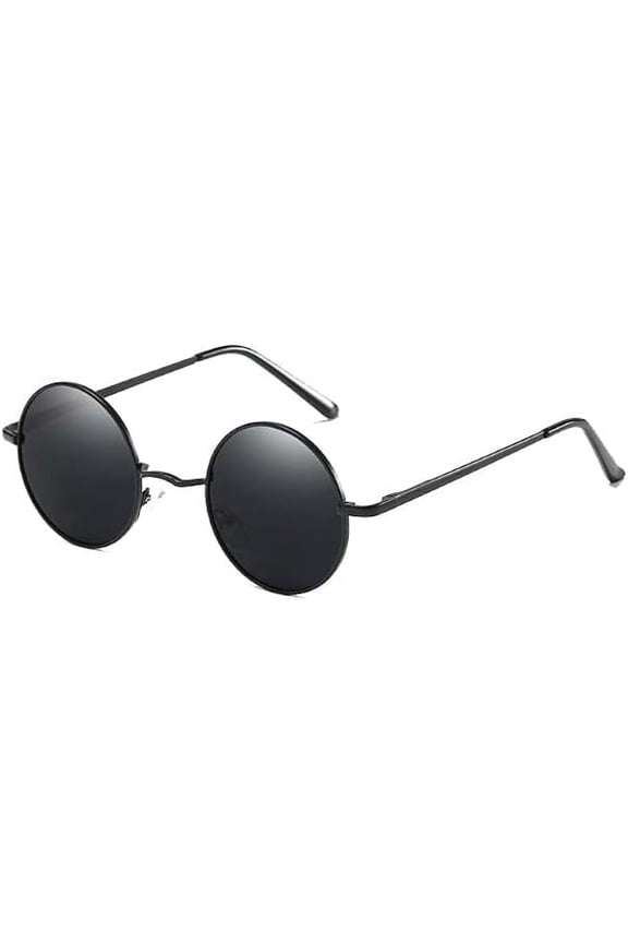 2 pack Hippie Round Sunglasses for Women Men Small Circle Sun Glasses Polarized Protection-USA