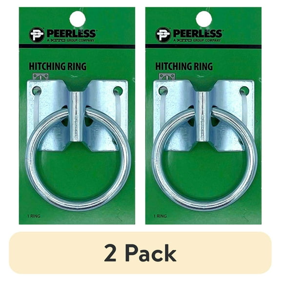 (2 pack) Hitch Ring with Plate, Zinc, Steel, Peerless Chain Company, #4716638