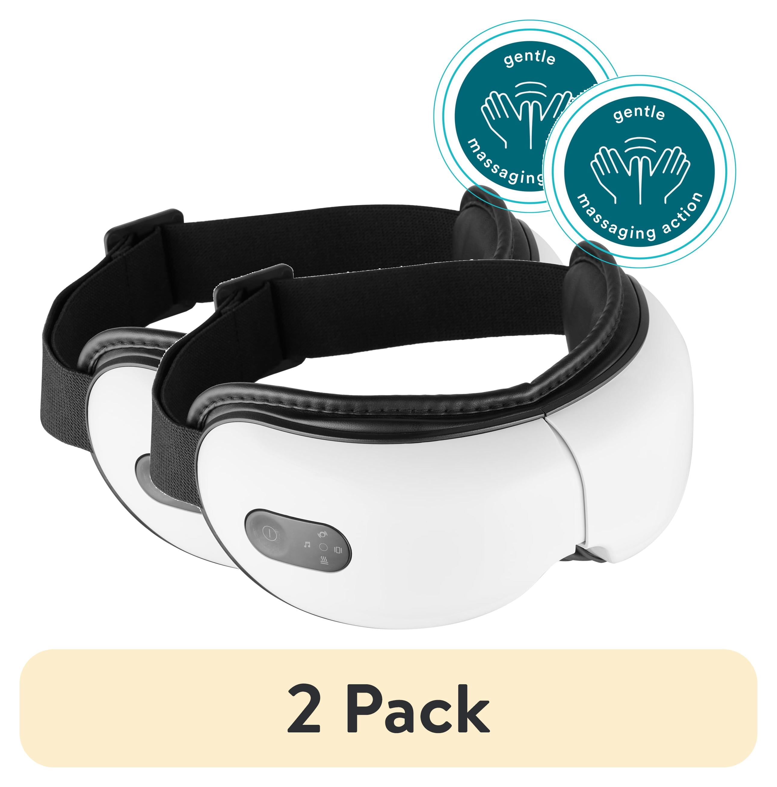 (2 pack) HoMedics NuView Cordless Eye Massager with Heated Compression and Bluetooth