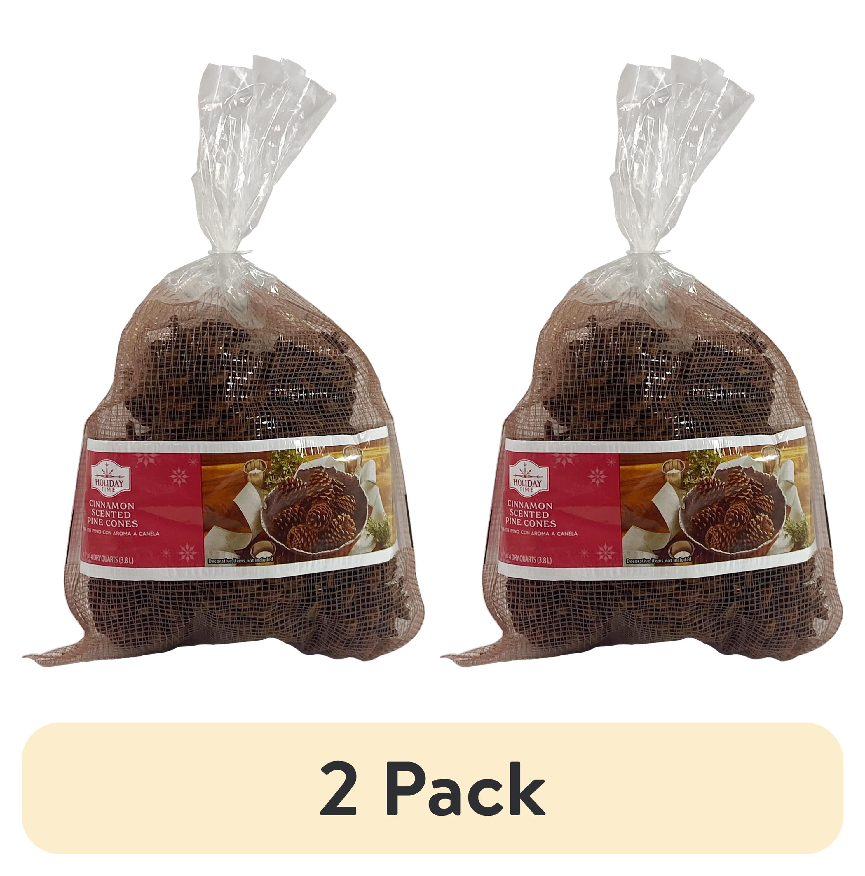 (2 pack) Holiday Time Cinnamon Fragranced Brown Pinecones 8oz