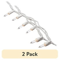 (2 pack) Holiday Wonderland 48600-88A Christmas String to String 100-Light Set, Clear/White Wire - Quantity 1