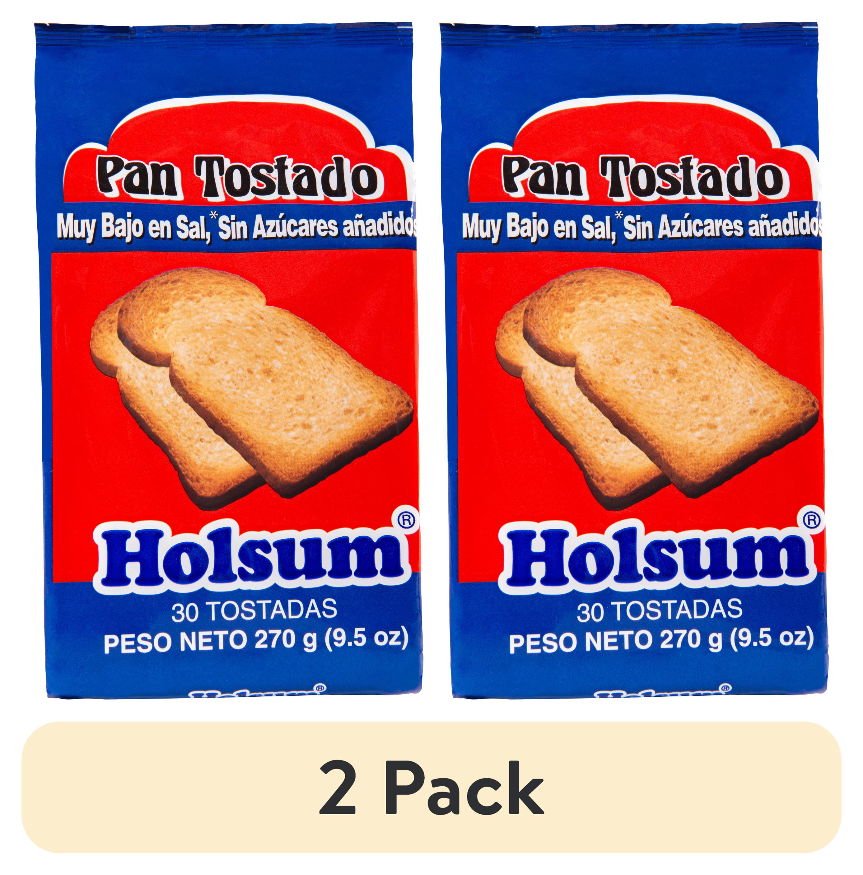 (2 pack) Holsum, Toasted Bread Regular Size, 9.5 oz, 30 Count, Low Sodium, Egg Free, Shelf Stable