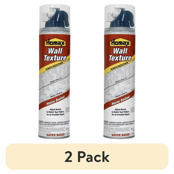 (2 pack) Homax Aerosol Wall Texture, Knockdown, Water-Based, 20 oz