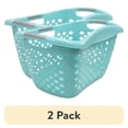 thumbnail image 1 of (2 pack) Home Logic 1.8 Bushel Hip Grip Plastic Laundry Basket, Teal, Adult, 1 of 8
