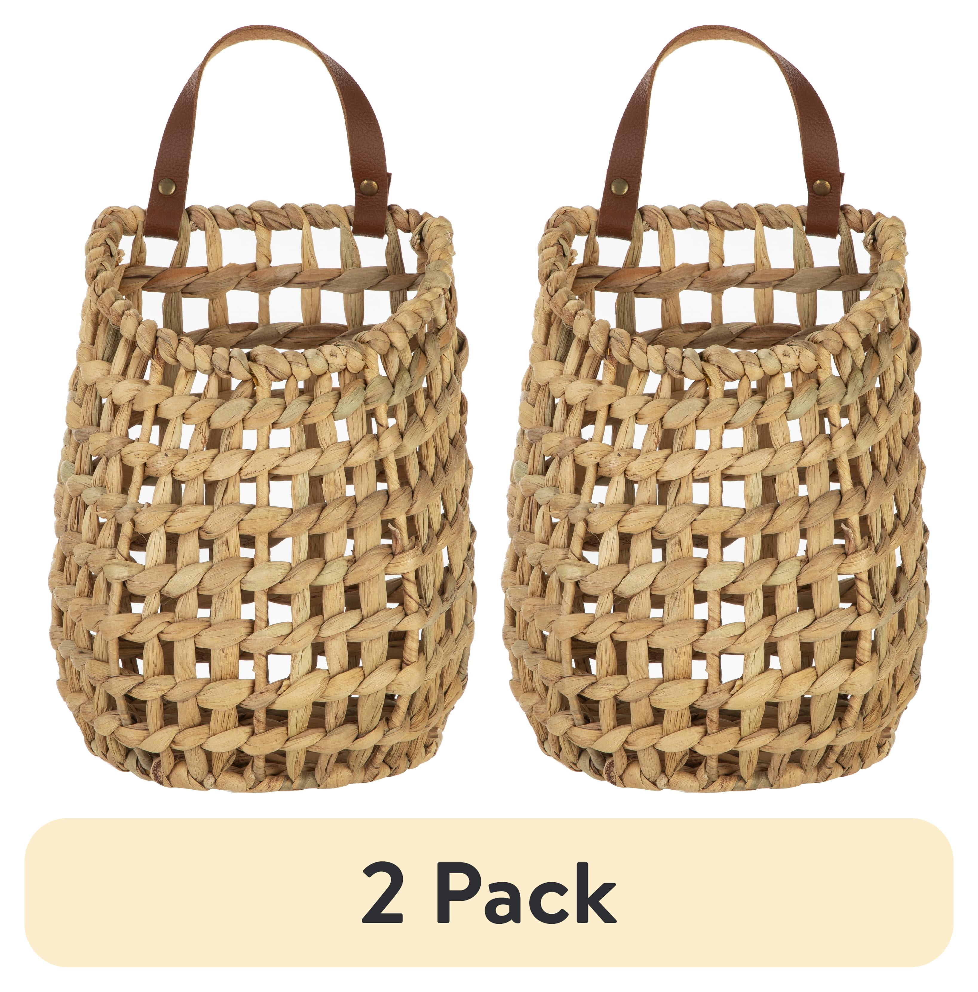 (2 pack) HANGING WOVEN BASKET - Walmart.com