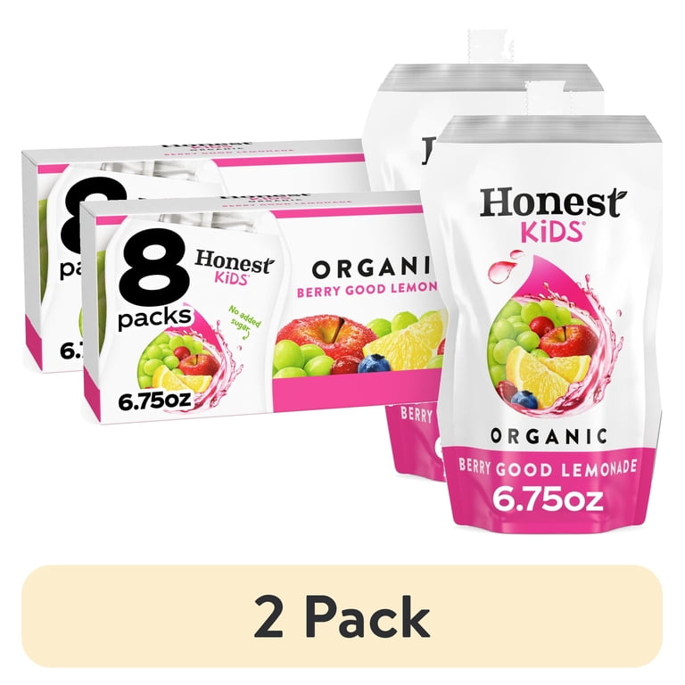 2 pack) Honest Kids Berry Good Lemonade Organic Juice Drink