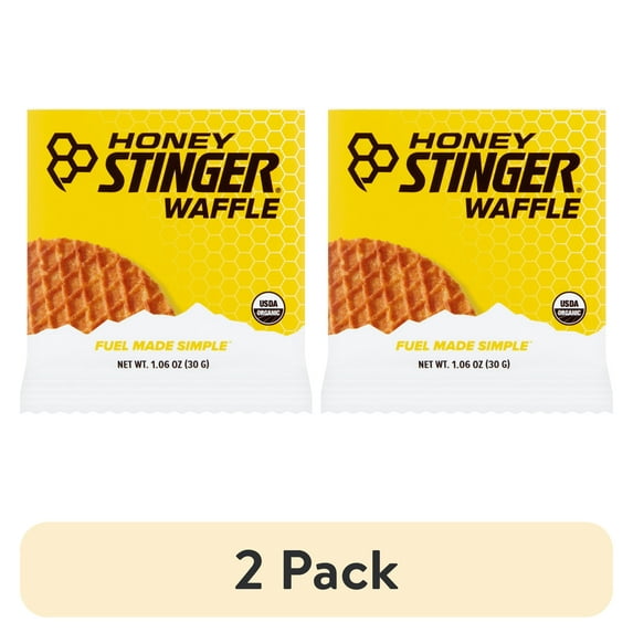 (2 pack) Honey Stinger Organic Energy Waffle Snack, Vanilla, 1.06 oz, 1 Count